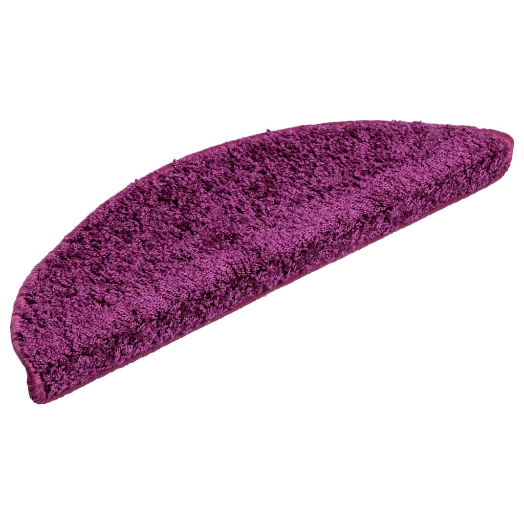 Prostirke za stepenice 30 kom 56x17x3 cm ljubičaste poluokrugle