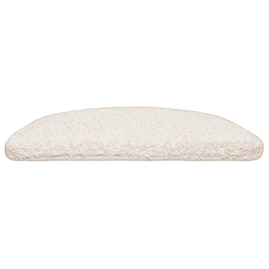 Prostirke za stepenice 30 kom 56x17x3 cm bijele poluokrugle