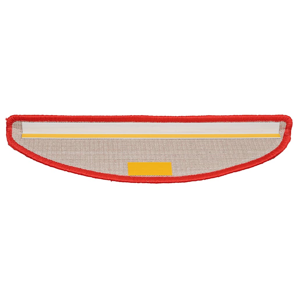 Prostirke za stepenice 30 kom 56x17x3 cm crvene poluokrugle