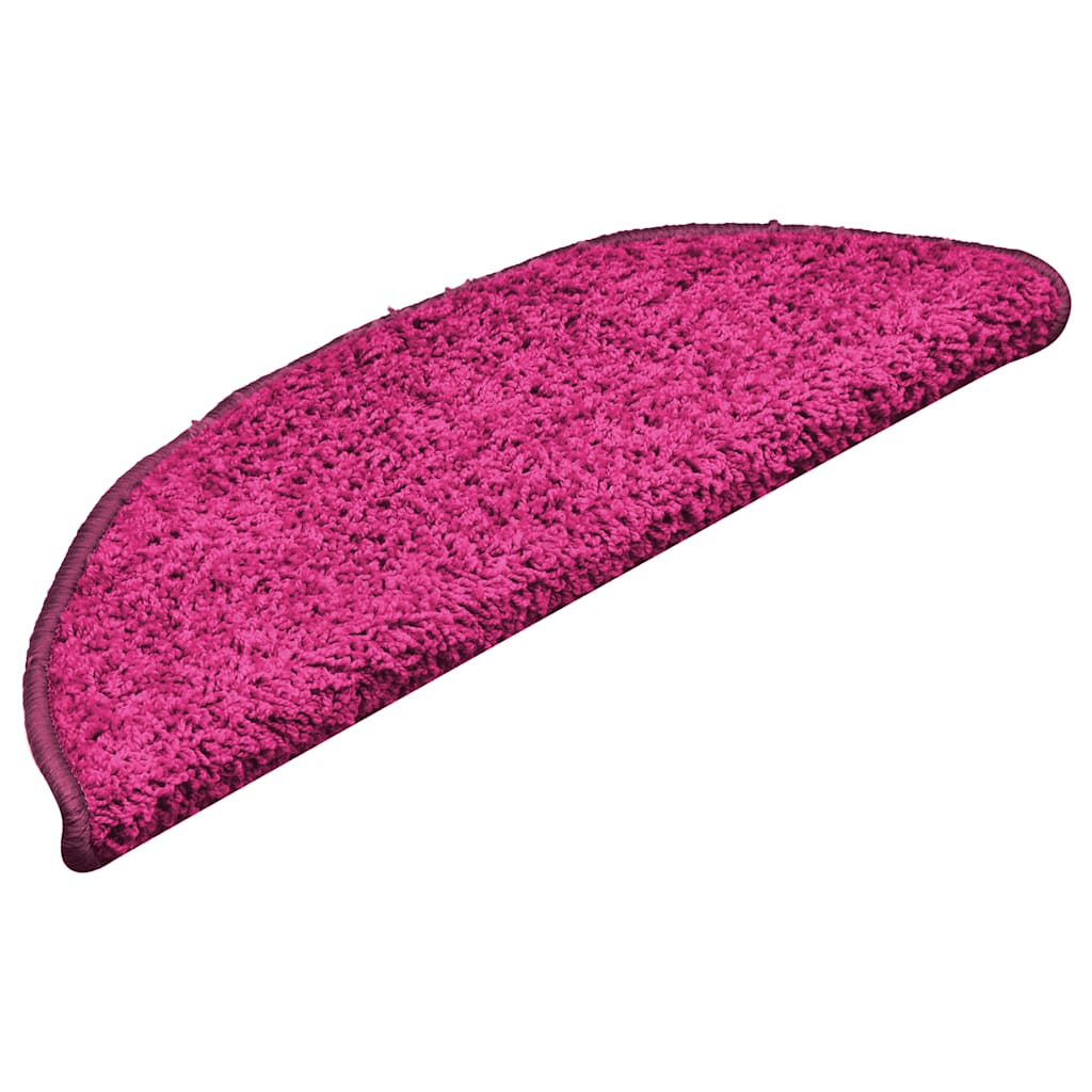 Prostirke za stepenice 30 kom 56x17x3 cm ružičaste poluokrugle