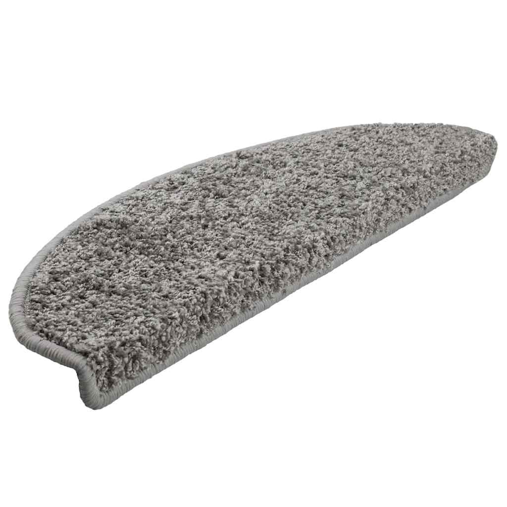 Prostirke za stepenice 30 kom 65x21x4 cm sive poluokrugle velike