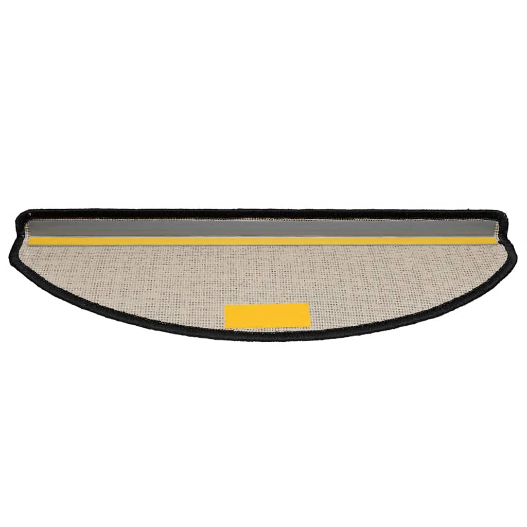 Prostirke za stepenice 30 kom 65x21x4 cm Crne poluokrugle velike