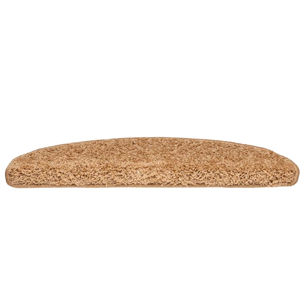 Prostirke za stepenice 30 kom 65x21x4 cm bež poluokrugle velike
