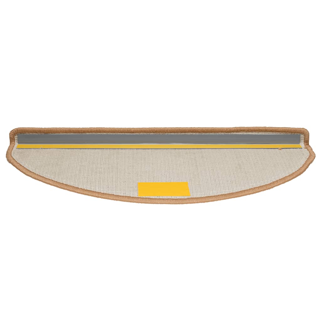 Prostirke za stepenice 30 kom 65x21x4 cm bež poluokrugle velike