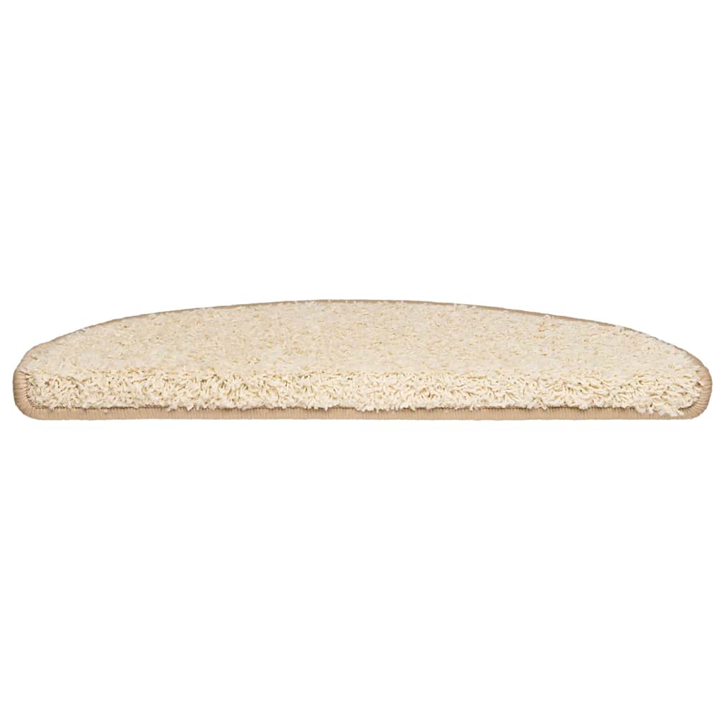Prostirke za stepenice 30 kom 65x21x4 cm krem poluokrugle velike