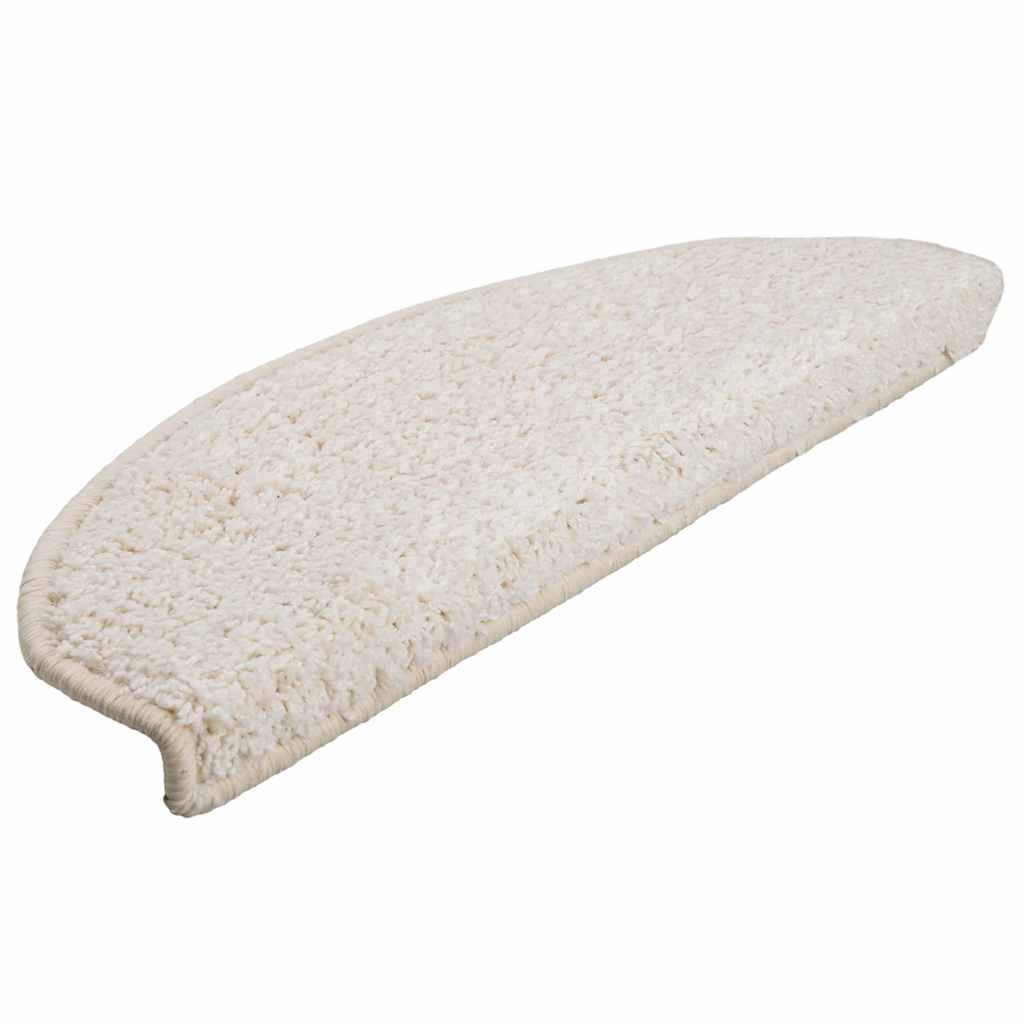 Prostirke za stepenice 30 kom 65x21x4 cm Bijele poluokrugle velike