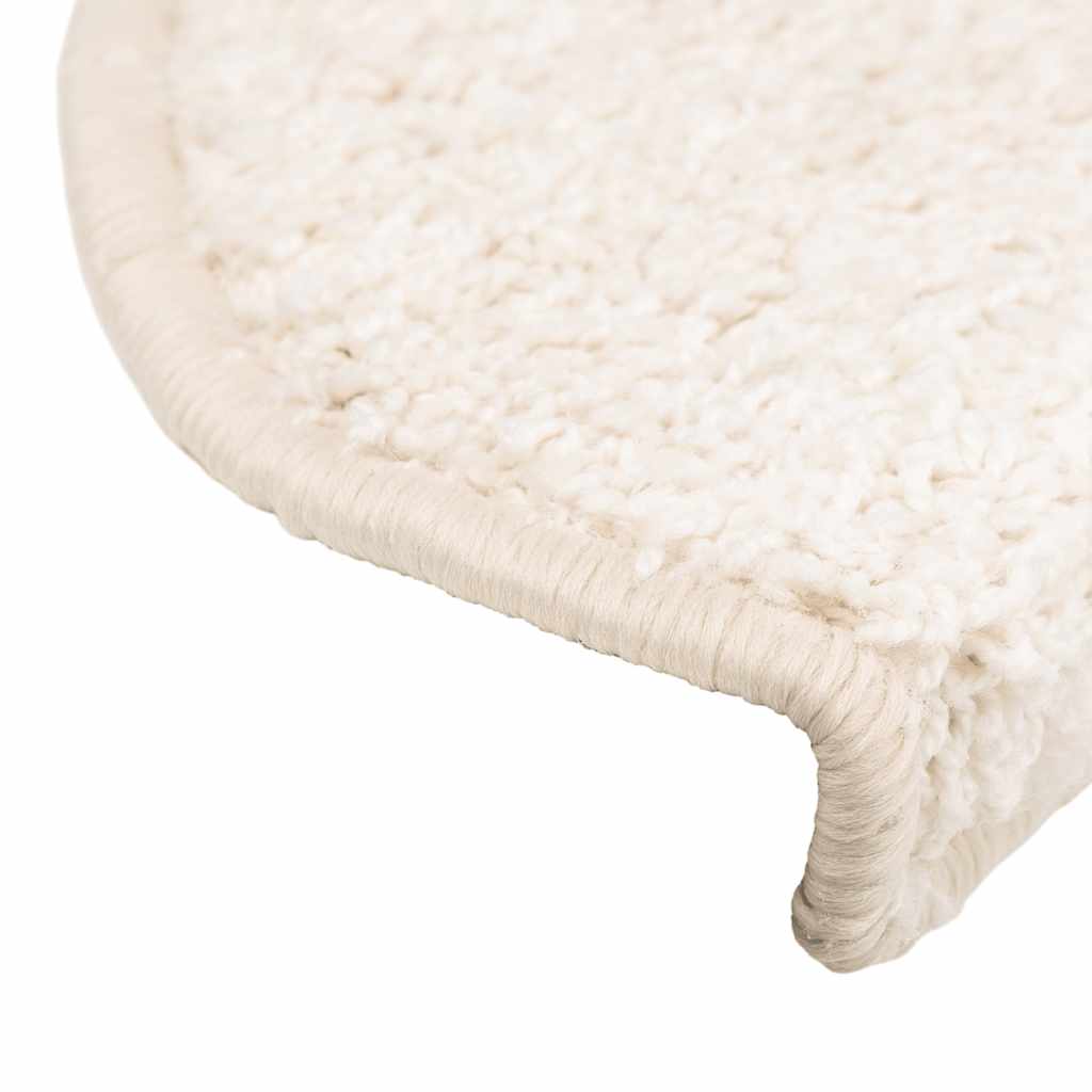 Prostirke za stepenice 30 kom 65x21x4 cm Bijele poluokrugle velike