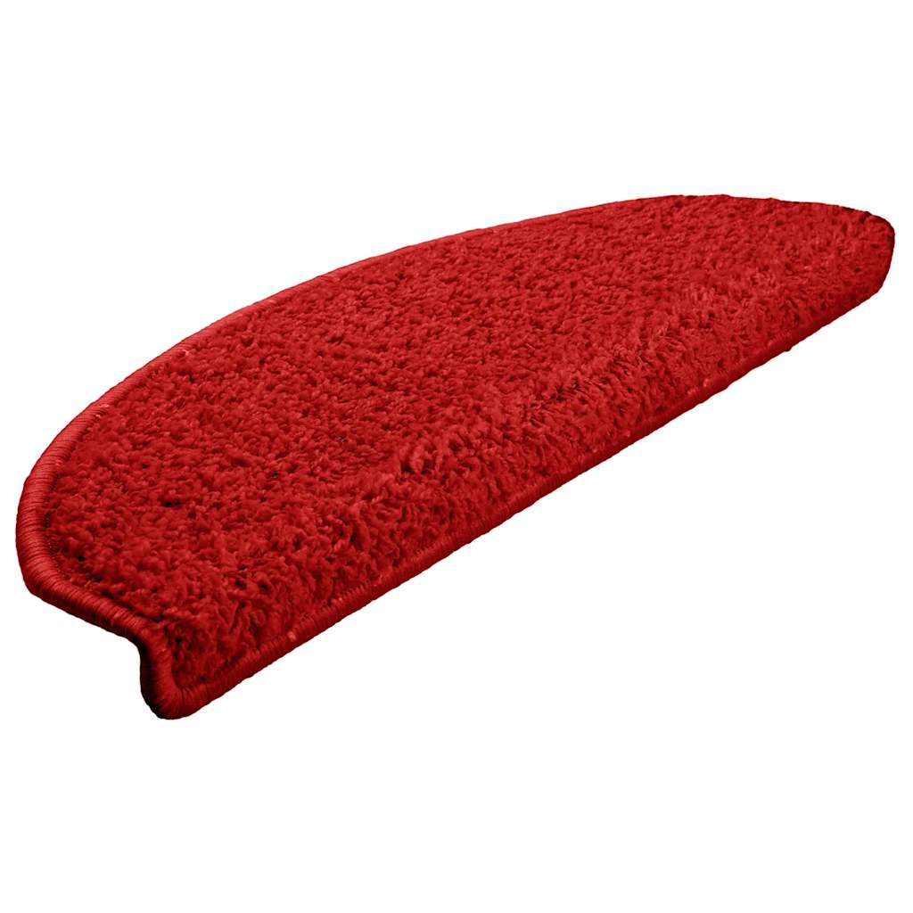 Prostirke za stepenice 30 kom 65x21x4 cm crvene poluokrugle velike
