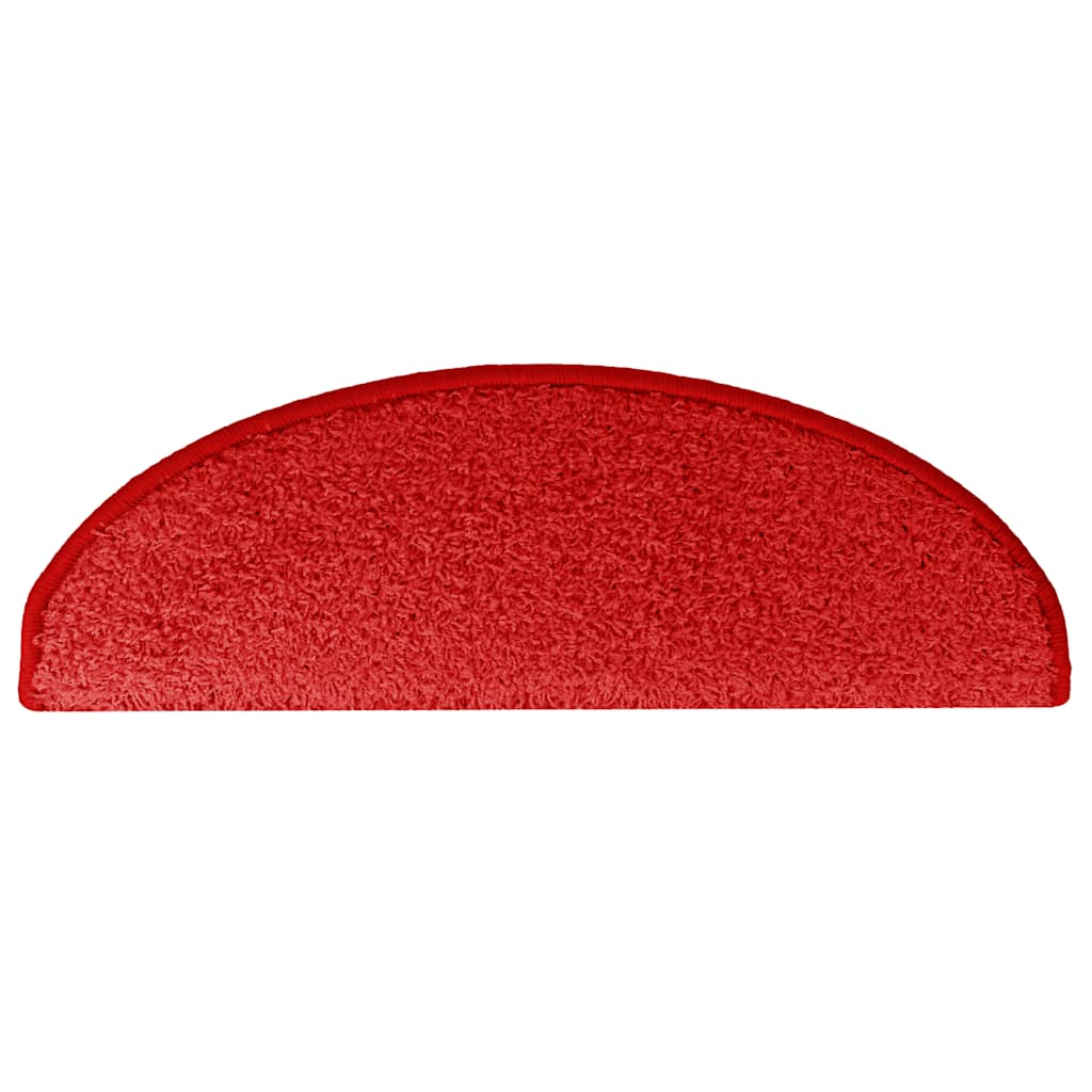 Prostirke za stepenice 30 kom 65x21x4 cm crvene poluokrugle velike
