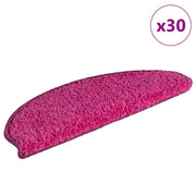 Prostirke za stepenice 30 kom 65x21x4 cm Roze poluokrugle velike