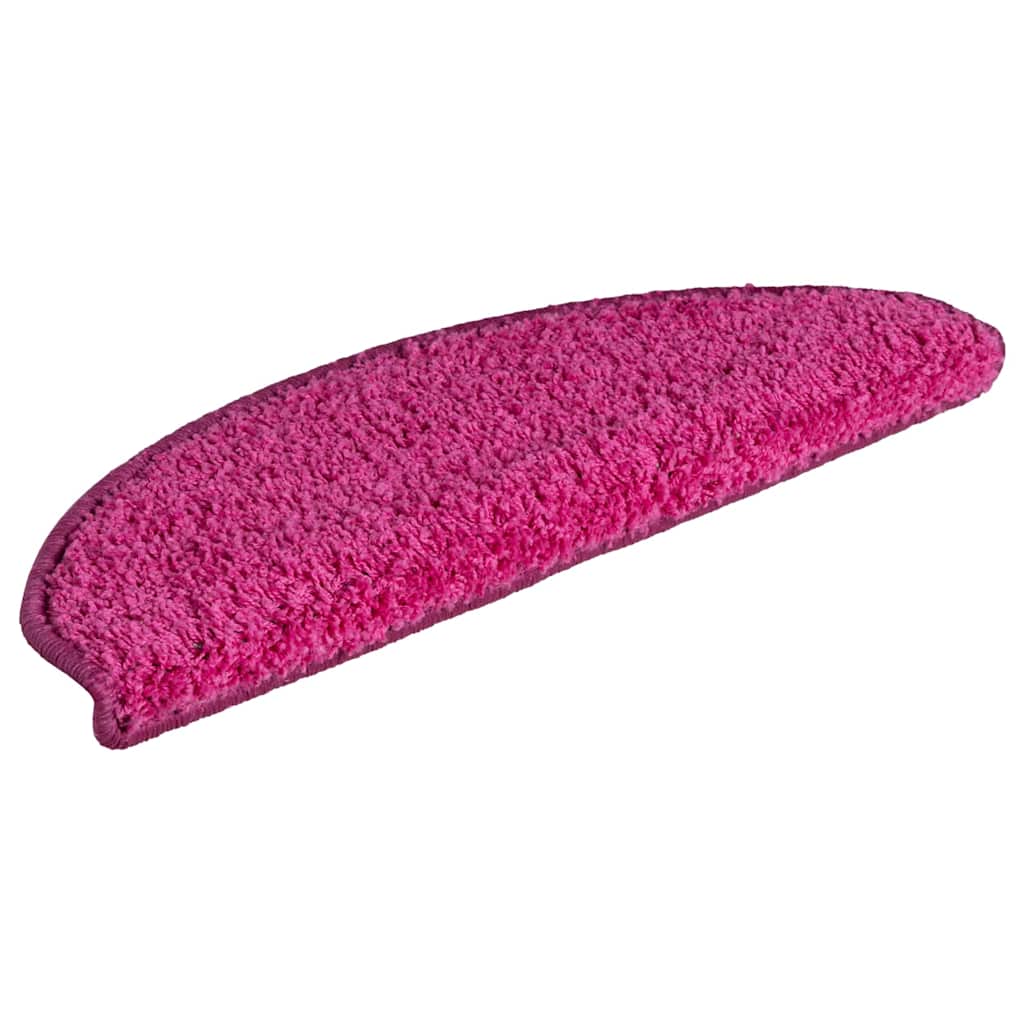 Prostirke za stepenice 30 kom 65x21x4 cm Roze poluokrugle velike