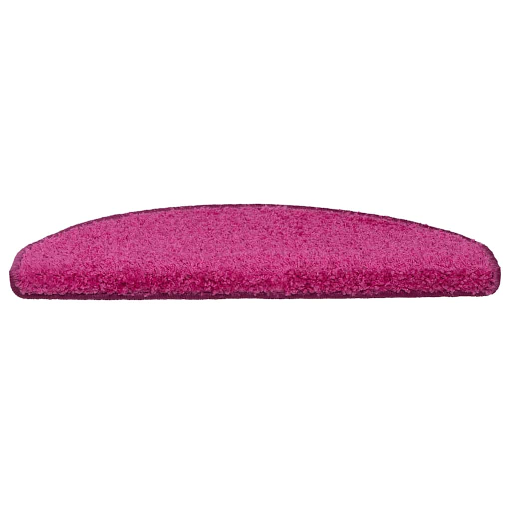 Prostirke za stepenice 30 kom 65x21x4 cm Roze poluokrugle velike