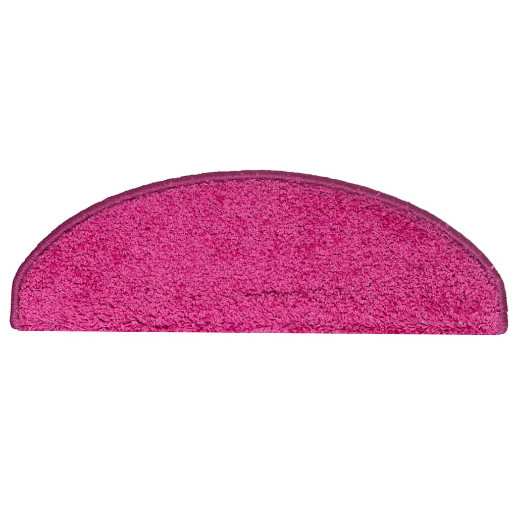 Prostirke za stepenice 30 kom 65x21x4 cm Roze poluokrugle velike