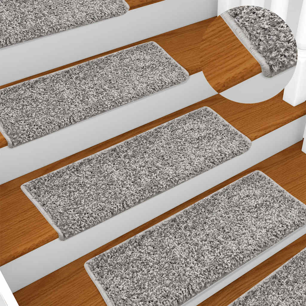 Prostirke za stepenice 30 kom 65x21x4 cm sive pravokutne rubove