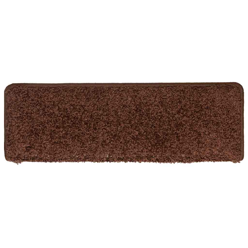 Prostirke za stepenice 30 kom 65x21x4 cm smeđe pravokutne rubove