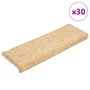 Prostirke za stepenice 30 kom 65x21x4 cm krem pravokutni rub