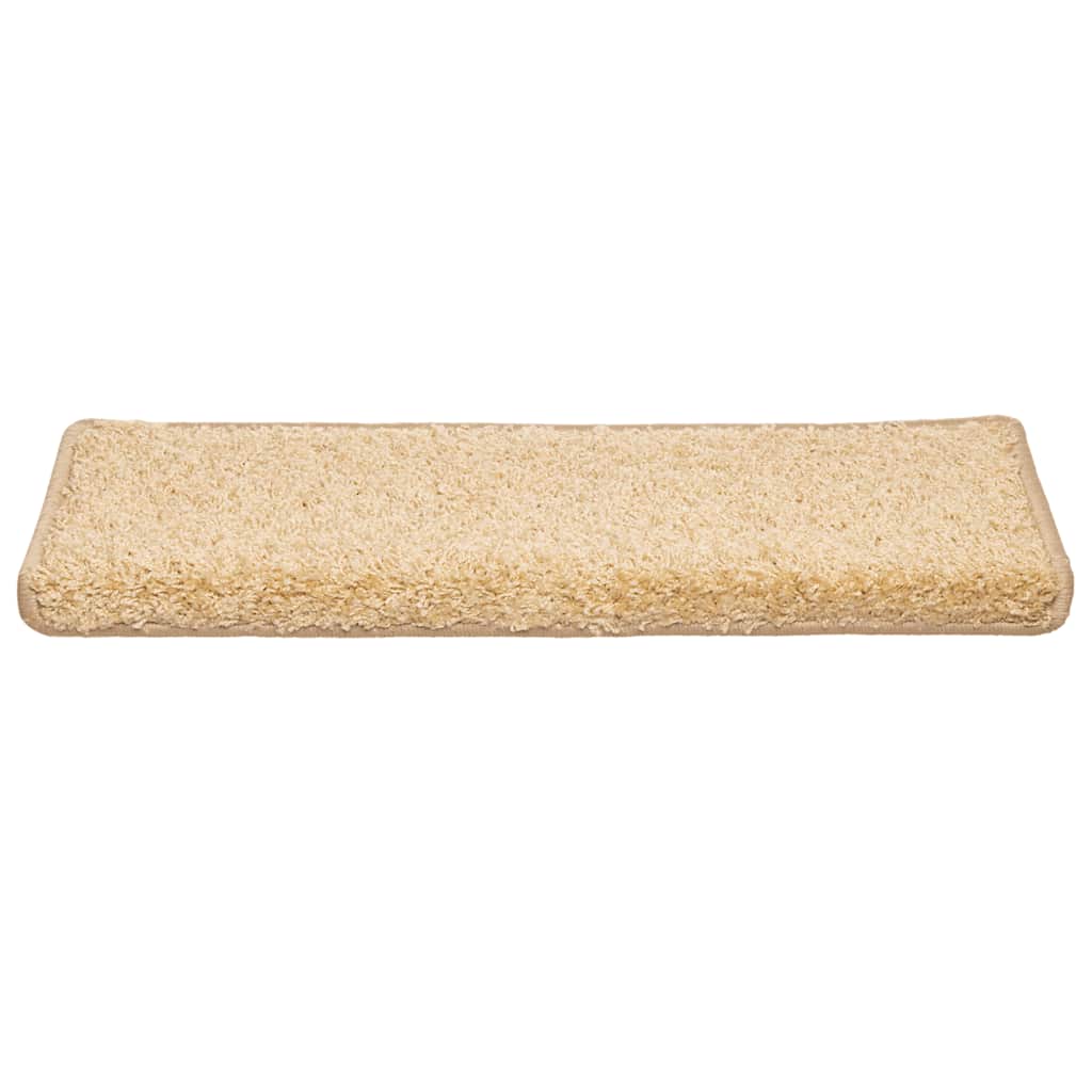 Prostirke za stepenice 30 kom 65x21x4 cm krem pravokutni rub