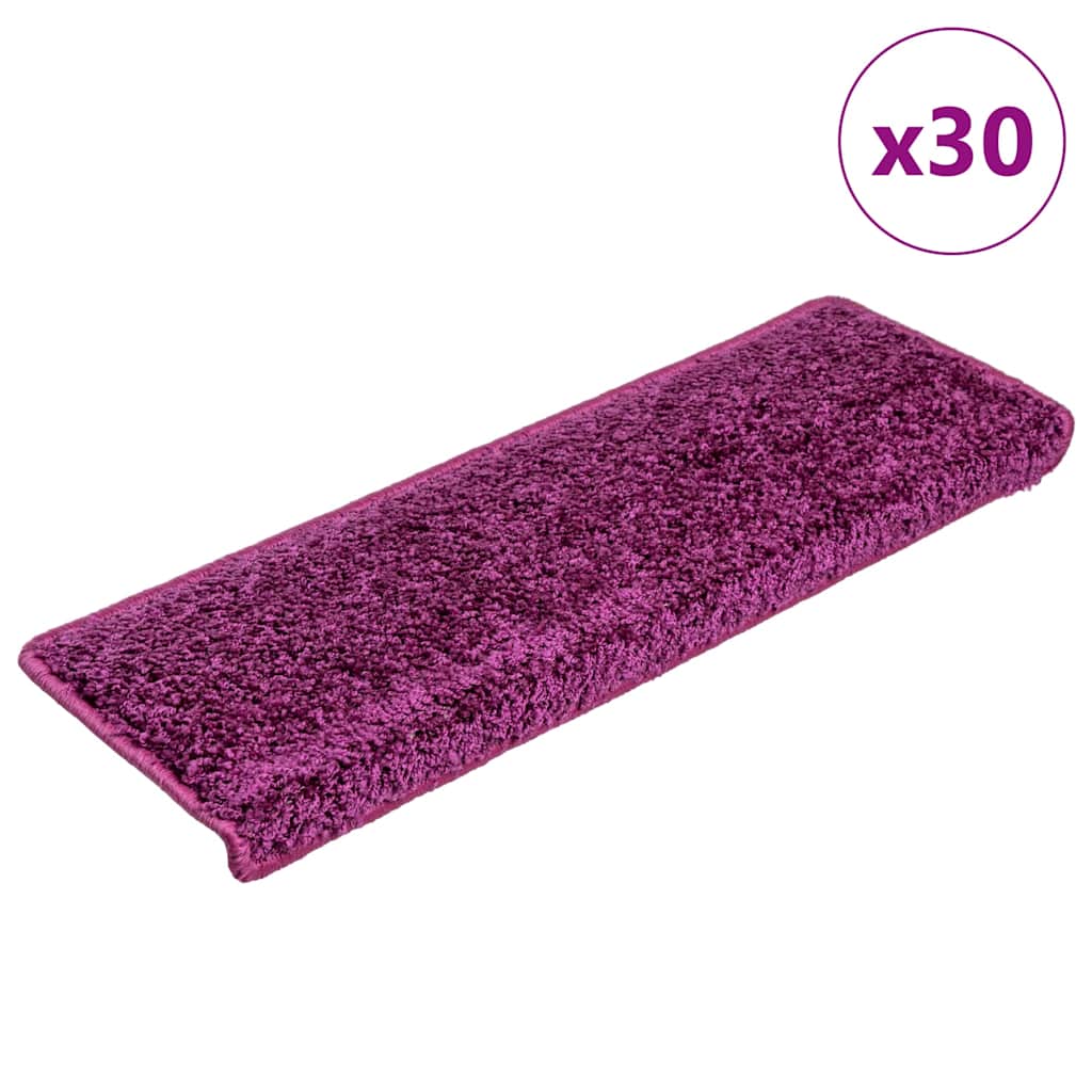 Prostirke za stepenice 30 kom 65x21x4 cm ljubičaste pravokutne rubove