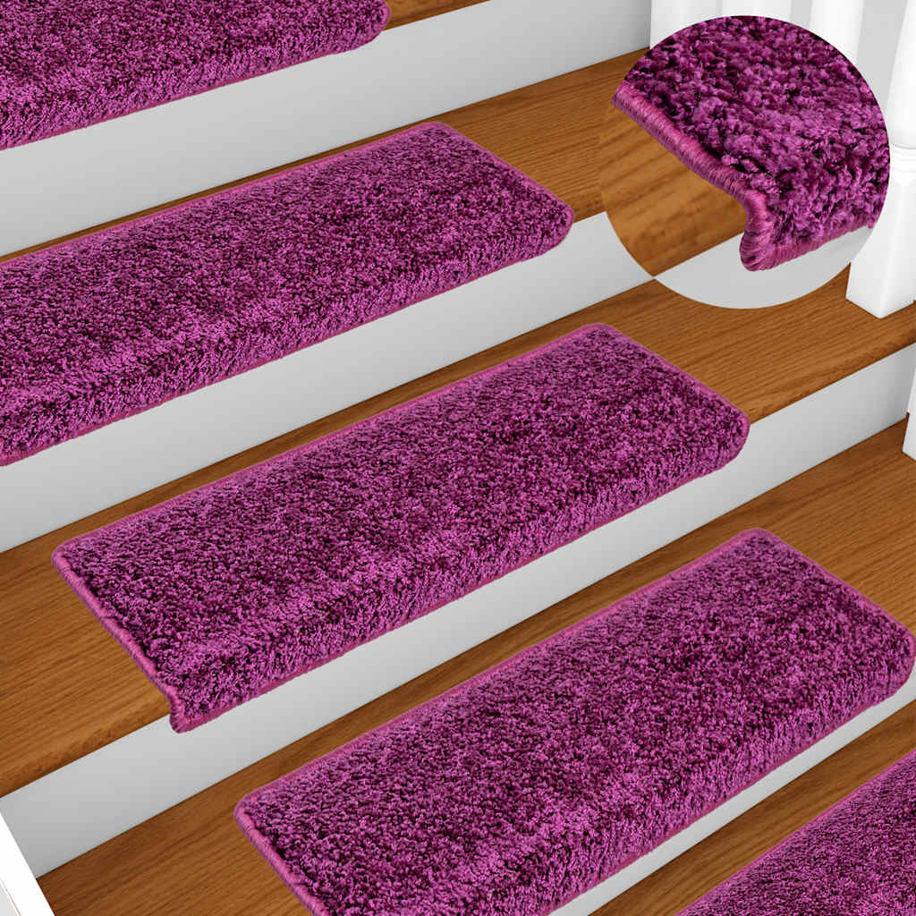 Prostirke za stepenice 30 kom 65x21x4 cm ljubičaste pravokutne rubove