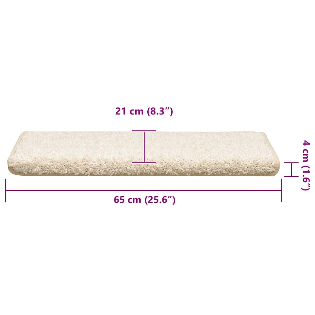 Prostirke za stepenice 30 kom 65x21x4 cm bijele pravokutne rubove