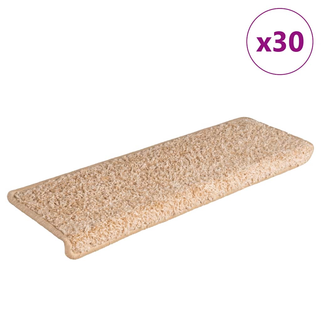 Prostirke za stepenice 30 kom 65x21x4 cm zlatne pravokutne rubove