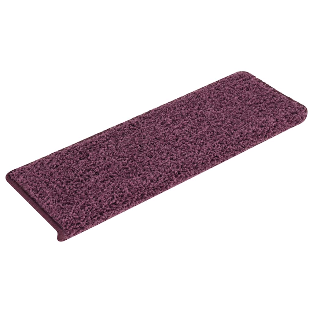 Prostirke za stepenice 30 kom 65x21x4 cm tamnoljubičaste pravokutne rubove