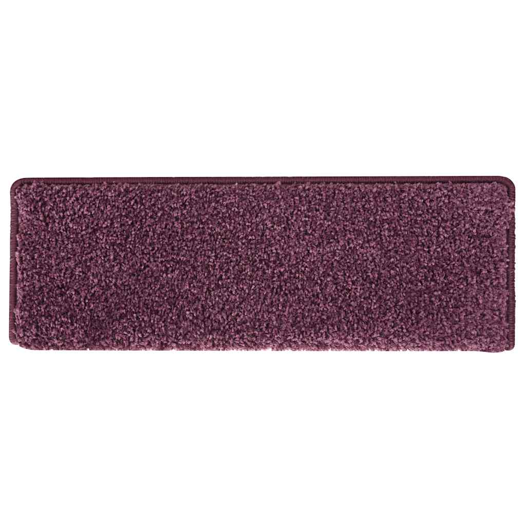 Prostirke za stepenice 30 kom 65x21x4 cm tamnoljubičaste pravokutne rubove