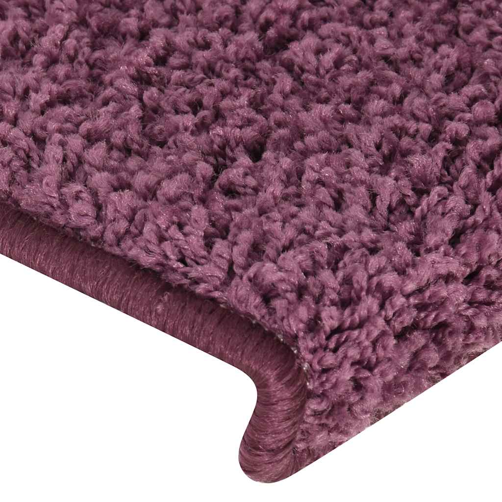 Prostirke za stepenice 30 kom 65x21x4 cm tamnoljubičaste pravokutne rubove