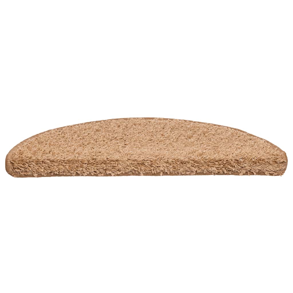 Prostirke za stepenice 20 kom 56x17x3 cm bež poluokrugle