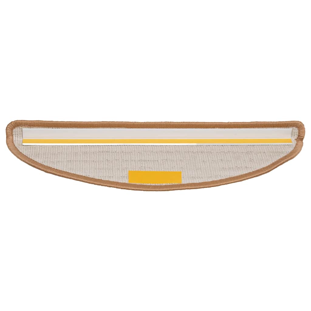 Prostirke za stepenice 20 kom 56x17x3 cm bež poluokrugle