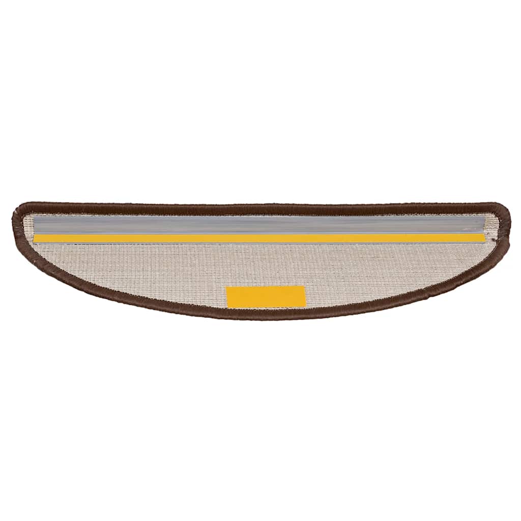 Prostirke za stepenice 20 kom 56x17x3 cm smeđe poluokrugle