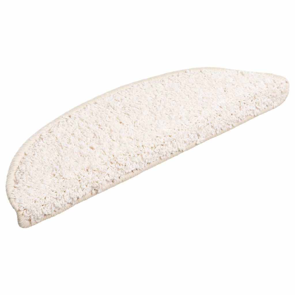 Prostirke za stepenice 20 kom 56x17x3 cm bijele poluokrugle