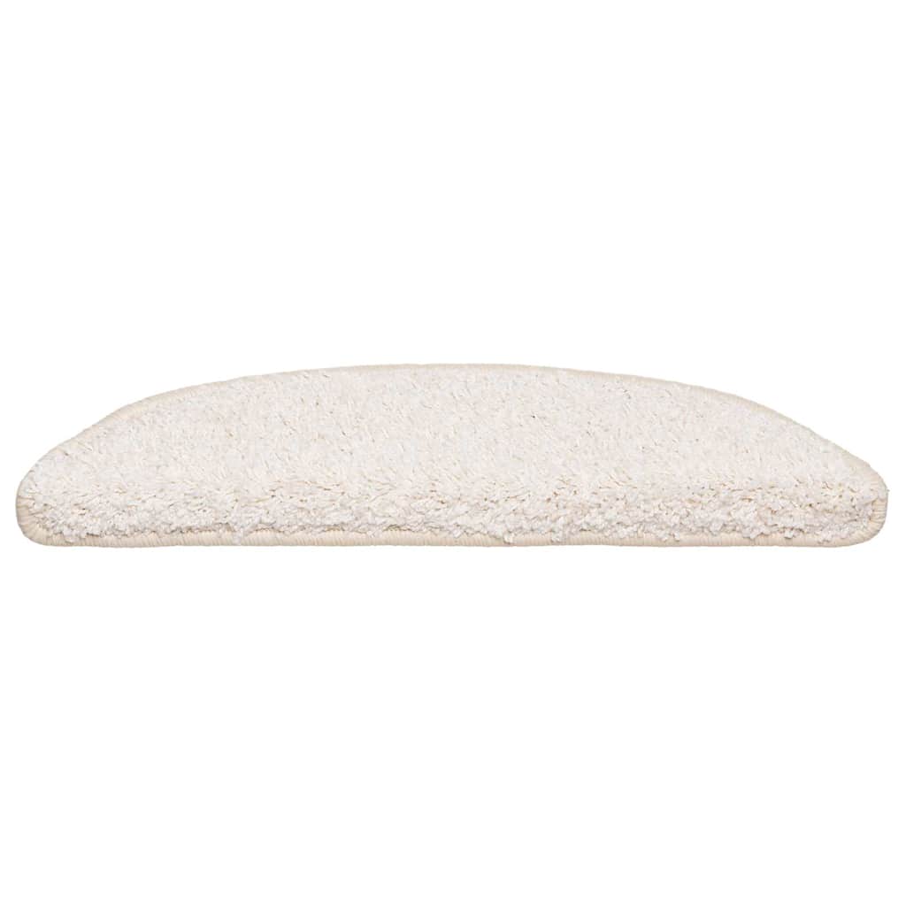 Prostirke za stepenice 20 kom 56x17x3 cm bijele poluokrugle