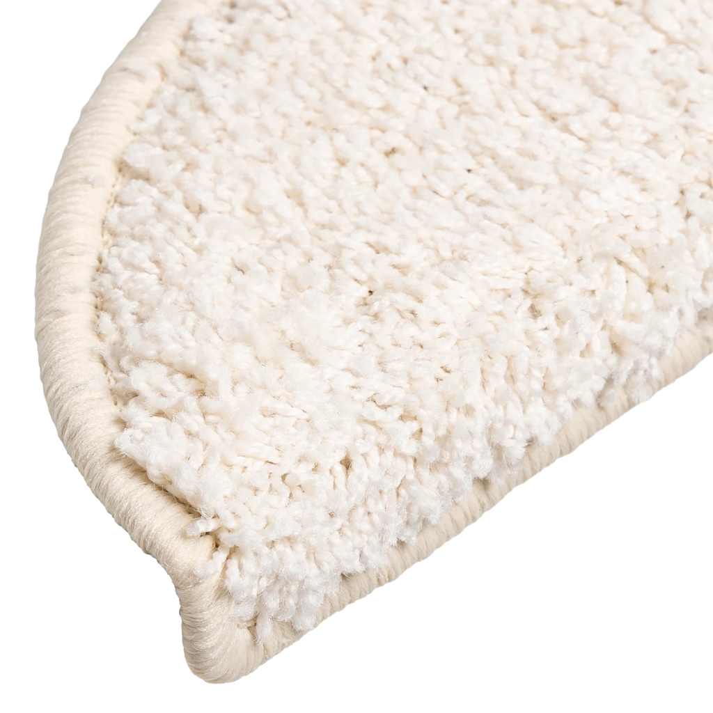 Prostirke za stepenice 20 kom 56x17x3 cm bijele poluokrugle