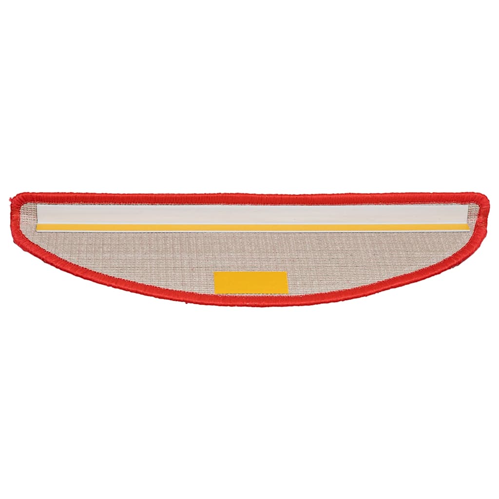 Prostirke za stepenice 20 kom 56x17x3 cm crvene poluokrugle