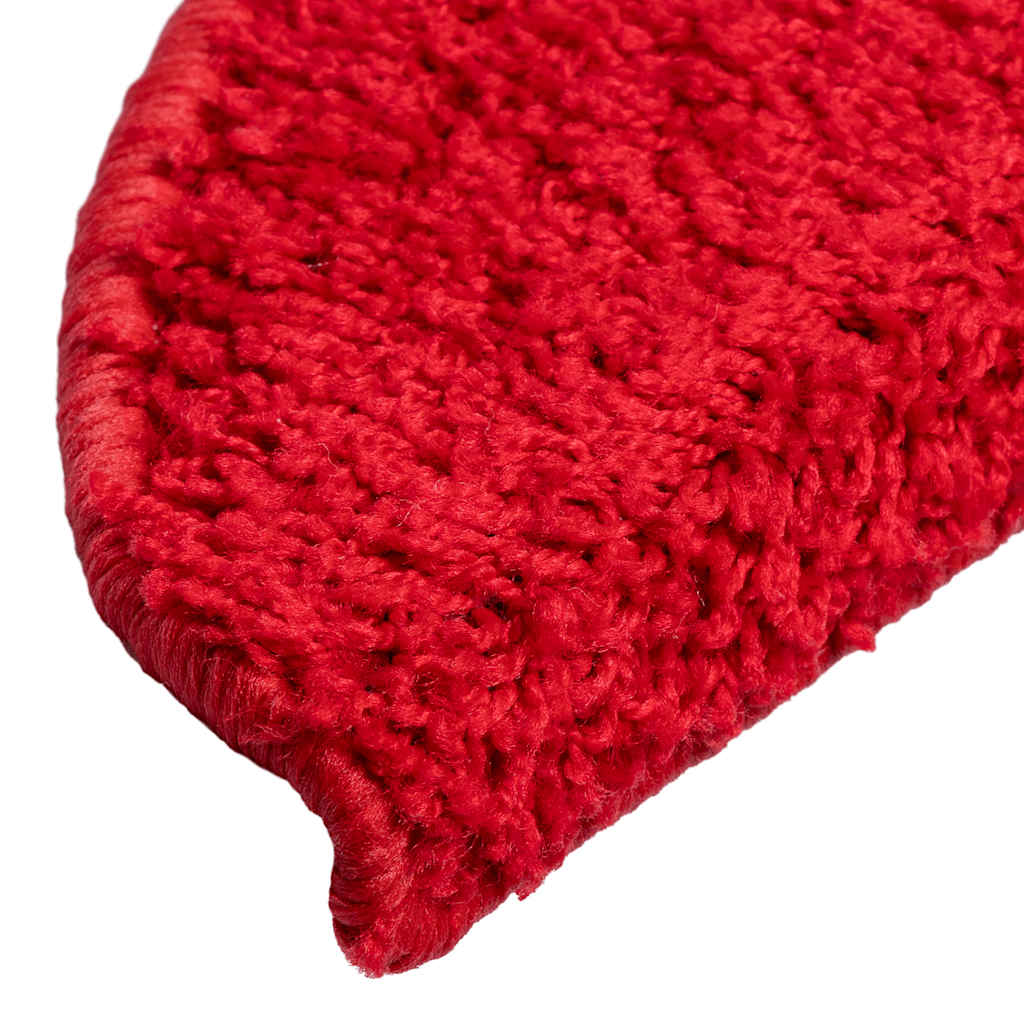 Prostirke za stepenice 20 kom 56x17x3 cm crvene poluokrugle