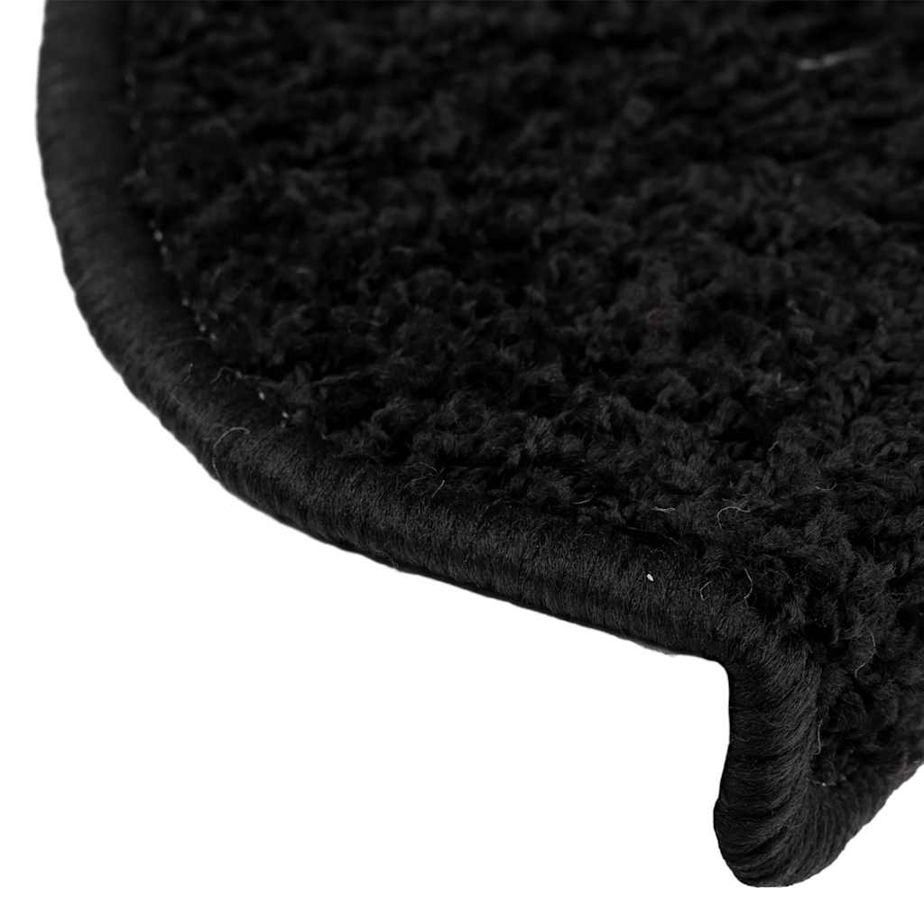 Prostirke za stepenice 20 kom 65x21x4 cm Crne poluokrugle velike