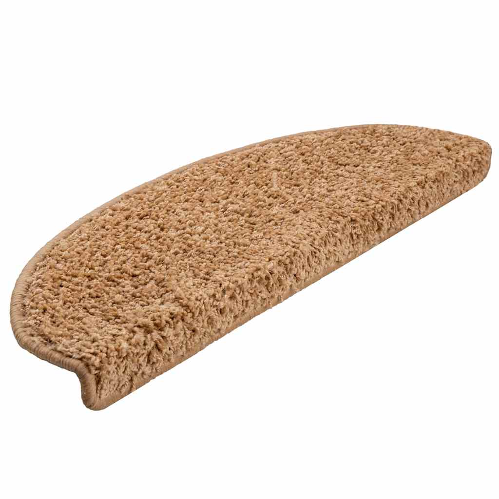 Prostirke za stepenice 20 kom 65x21x4 cm bež poluokrugle velike