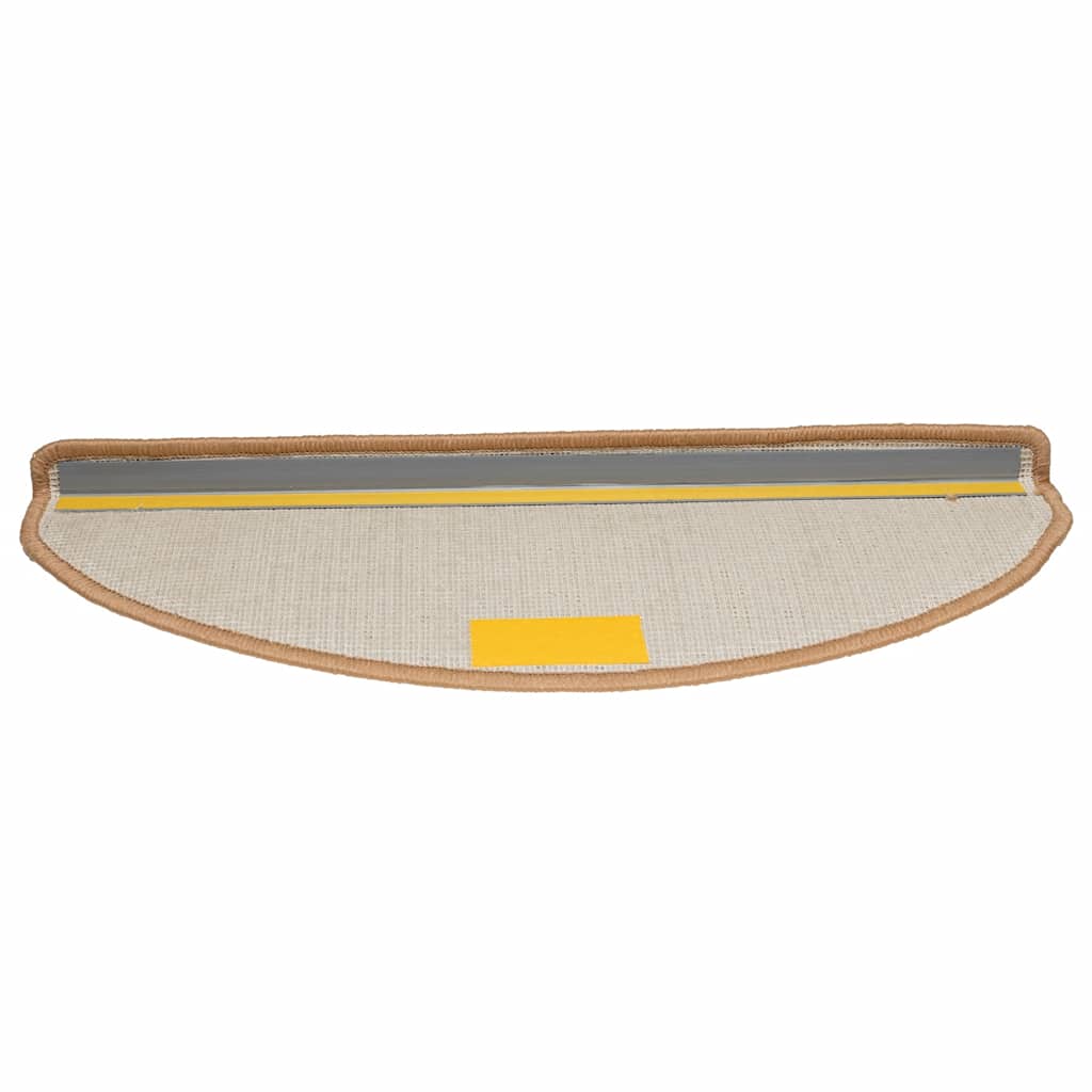 Prostirke za stepenice 20 kom 65x21x4 cm bež poluokrugle velike