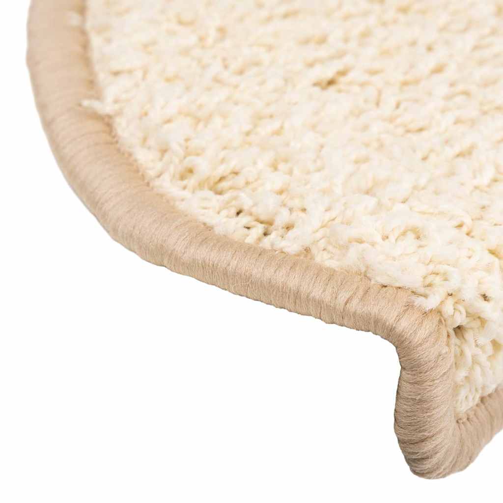 Prostirke za stepenice 20 kom 65x21x4 cm krem poluokrugle velike