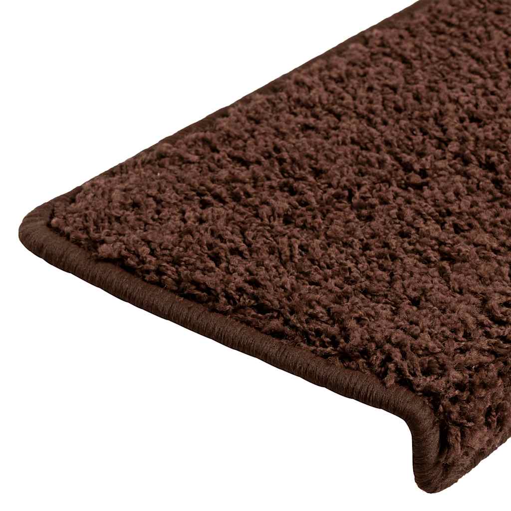 Prostirke za stepenice 20 kom 65x21x4 cm smeđe pravokutne rubove