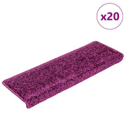 Prostirke za stepenice 20 kom 65x21x4 cm ljubičaste pravokutne rubove