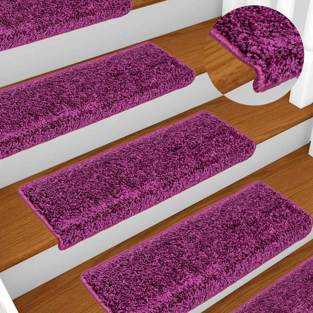 Prostirke za stepenice 20 kom 65x21x4 cm ljubičaste pravokutne rubove