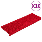 Prostirke za stepenice 20 kom 65x21x4 cm crvene pravokutne rubove