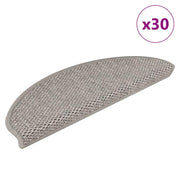 Samoljepljivi otirači za stepenice 30 kom 65x21x4 cm srebrni