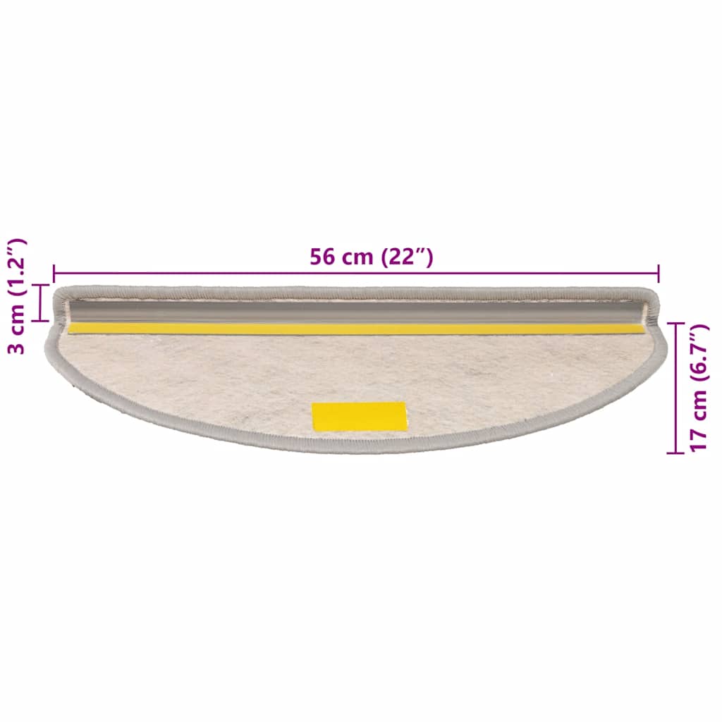 Samoljepljivi otirači za stepenice 30 kom 65x21x4 cm srebrni