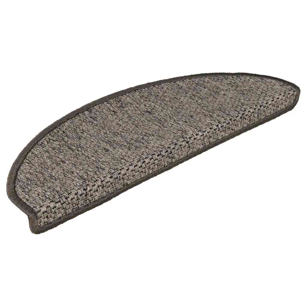 Samoljepljivi otirači za stepenice 30 kom 65x21x4 cm sivi/bež