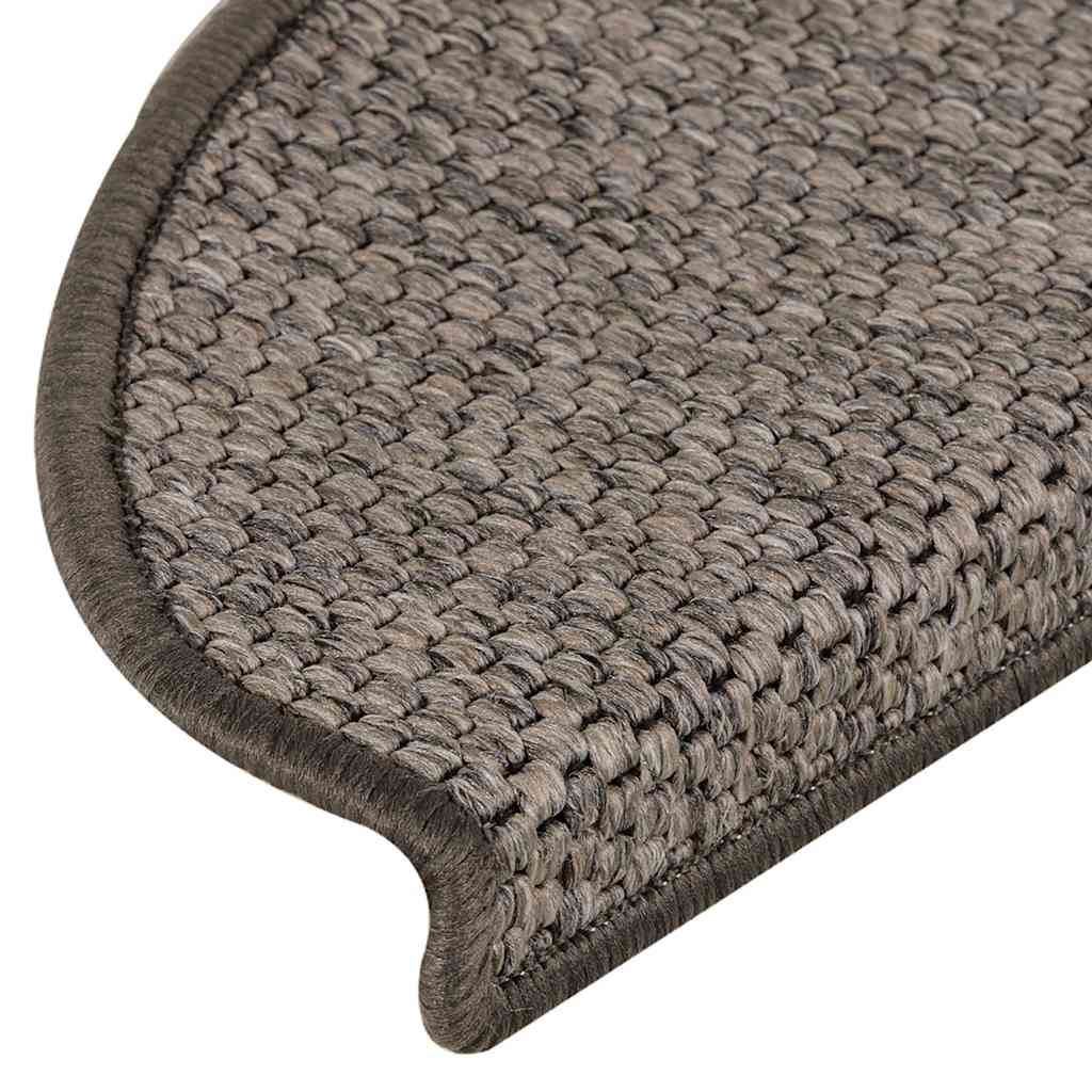 Samoljepljivi otirači za stepenice 30 kom 65x21x4 cm sivi/bež