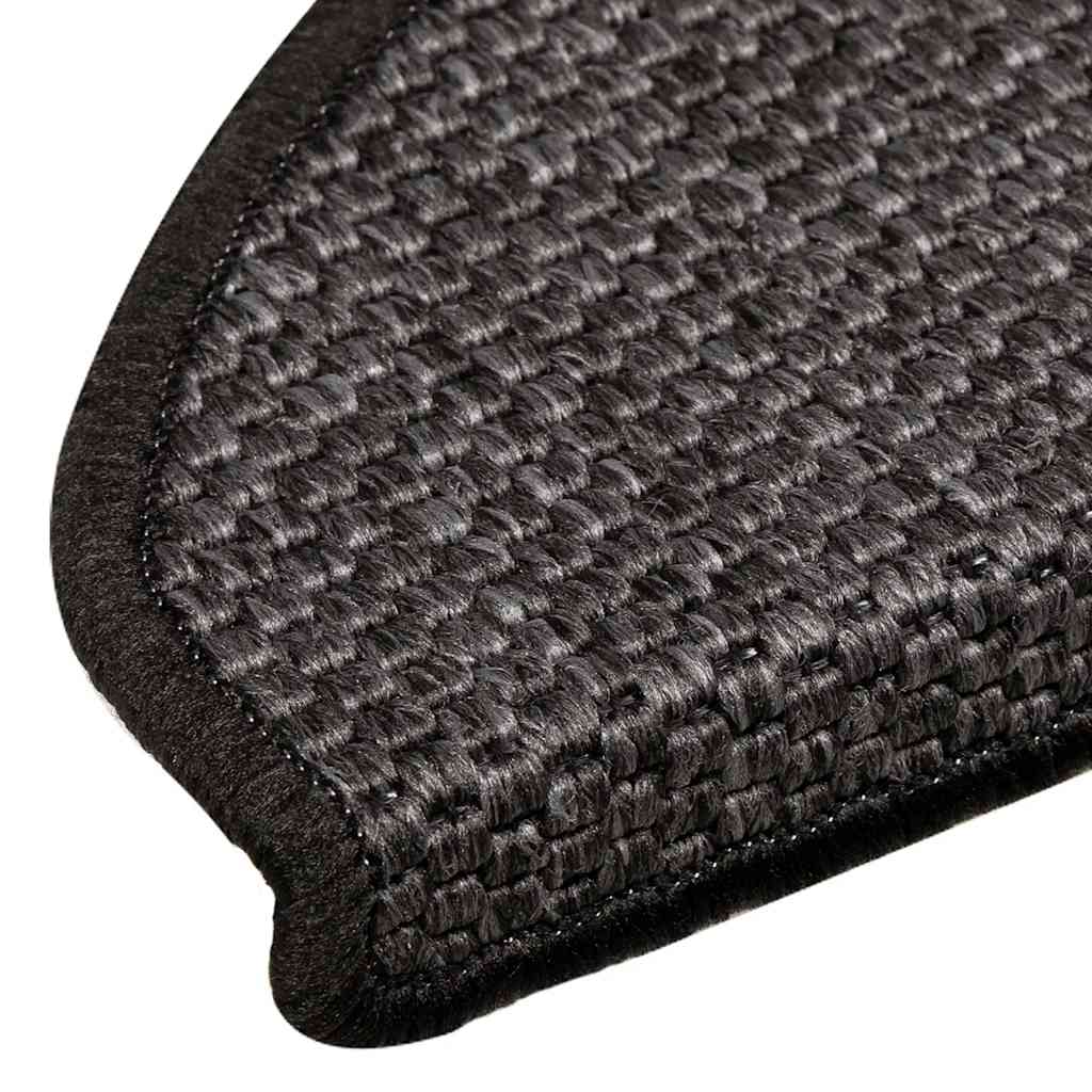 Samoljepljivi otirači za stepenice 30 kom 65x21x4 cm antracit