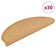 Samoljepljivi otirači za stepenice 30 kom 65x21x4 cm sisal